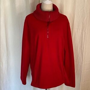 Nicole Miller New York 1/4 Zip Fleece Sweater Top